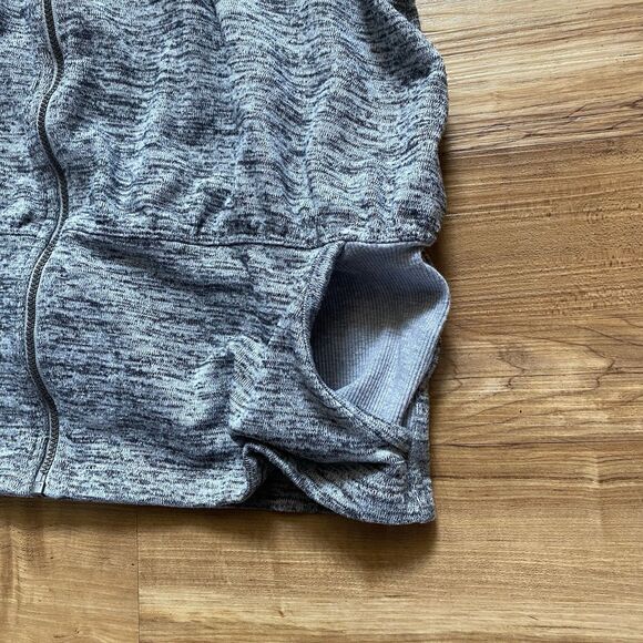 ATHLETA M Gray Batwing & Robin Full Zip Track Jacket Hoodie Athleisure Outdoor - Picture 14 of 16